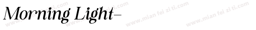 Morning Light字体转换